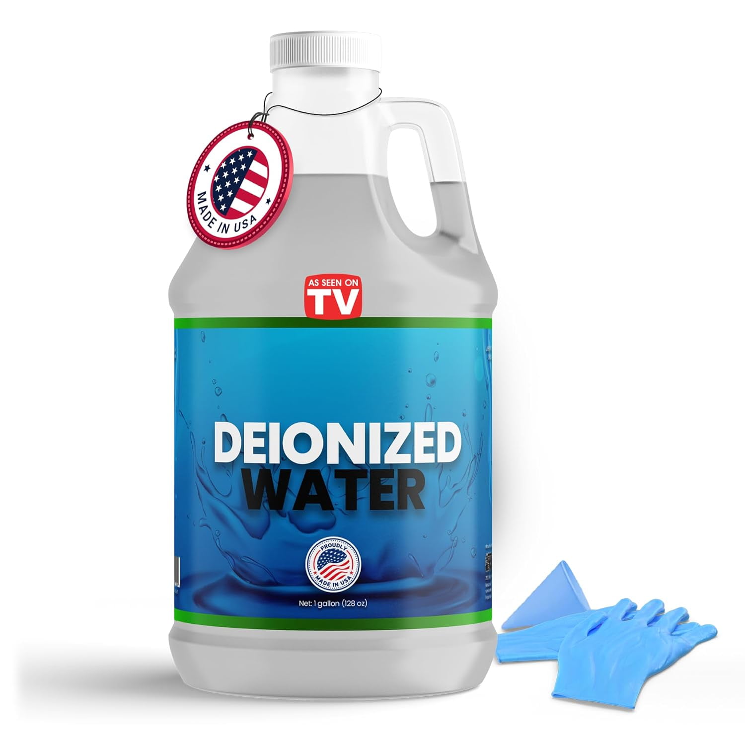 Battery Guyz Ultra-Pure Deionized Distilled Water for Battery Maintenance , Manufacturing, Laboratory and Industrial Use, 1 Gallon, 128 oz