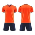 thumbnail image 3 of JAHH Toddler Soccer Game Children's Soccer Short Sleeved Boys and Girls Soccer Practice Sports Shirt and Athletic Shorts for Men Training Jersey(6-7 Years,Orange), 3 of 4