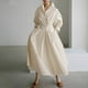 thumbnail image 1 of S-5XL Korean Fashion Long Sleeve Shirt Dress Chic Turndown Neck Ruched Maxi Dress Women 2022 Autumn Winter Clothes StreetwearS Gao Jinjia LED, 1 of 2