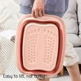 thumbnail image 4 of Staron under $5! Foldable Foot Bath Bucket with Lid Handle, Portable Spa Bucket with Massage Acupoints, Collapsible Basin for Home Travel, Large Capacity Soaker for Relaxation, 4 of 6