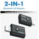 thumbnail image 2 of Adaptador transmisor-receptor de audio USB Bluetooth 5.0 de 3,5 mm para TV, coche, adaptador Bluetooth AUX de EE. UU., 2 of 9