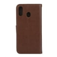 thumbnail image 2 of Samsung Galaxy M20 Wallet Case, Dteck Embossed Flower PU Leather Magnetic Flip Stand Case Cover [Built-in Card Slots][w/ Hand Strap] For Samsung Galaxy M20, Coffee, 2 of 4