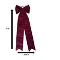 thumbnail image 4 of Holiday Time 70-Inch Giant Burgundy Velvet Bow Decoration, 22.83 x 70 Inches, 4 of 5
