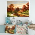 thumbnail image 3 of Designart 'The Wood River On A Decline In An Orange Autum Summer' Lake House Framed Art Print, 3 of 4