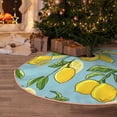 thumbnail image 6 of Daiia Lemon Drawing Merry Christmas Tree Skirt , Xmas Large Lace-up Tree Skirt, Santa Snowflakes Rustic Home Decorations New Year Party Farmhouse Decor-30", 6 of 7