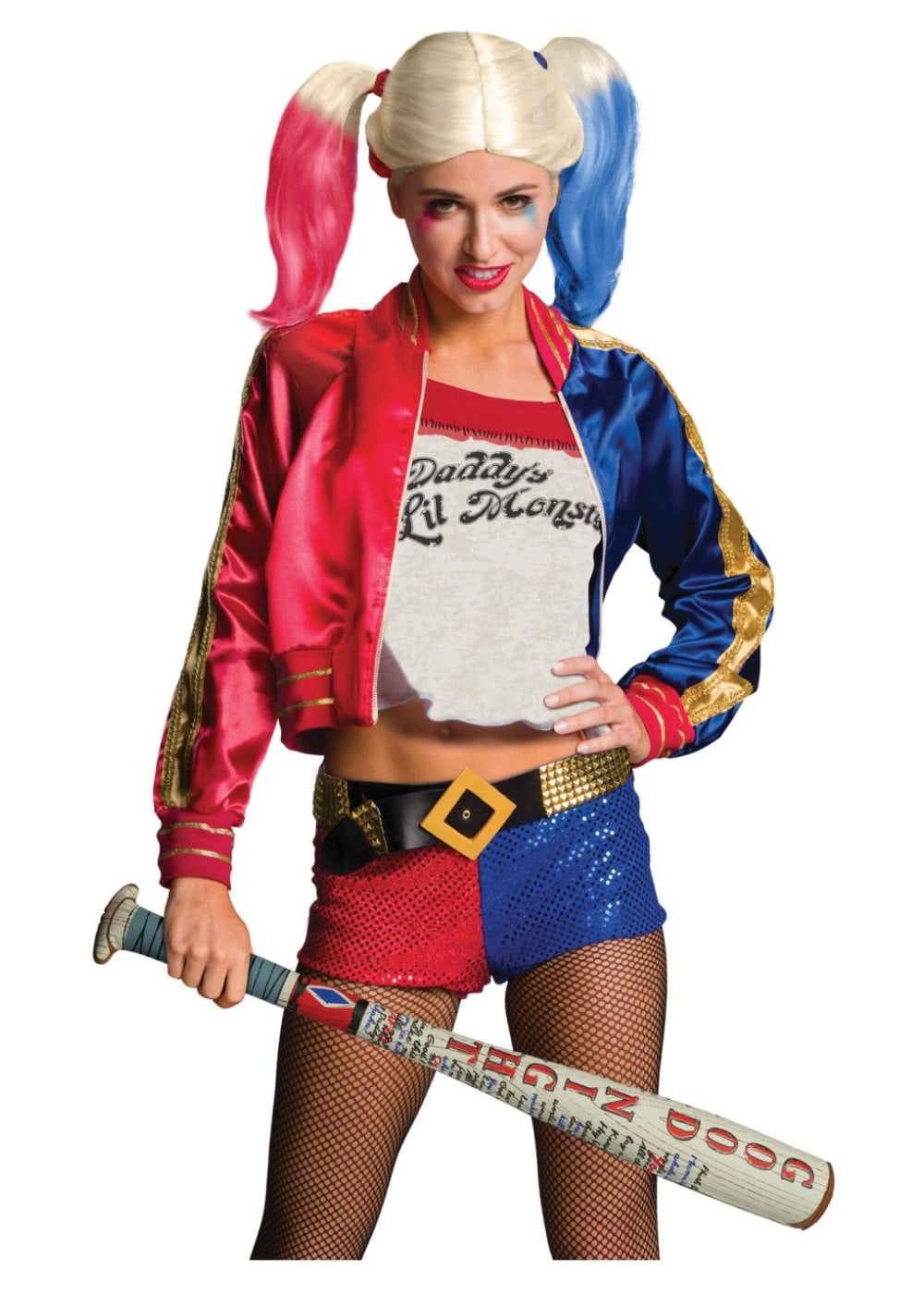 Harley Suicide Squad Wig and Inflatable Bat Accessory Set - Walmart.com