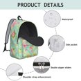 thumbnail image 4 of Pioneer Flower Floral Print Pattern Backpack for School, Cute School Bag with Adjustable Shoulder Straps and Padded Back, 15.7"x11.8"x5.5", 4 of 5