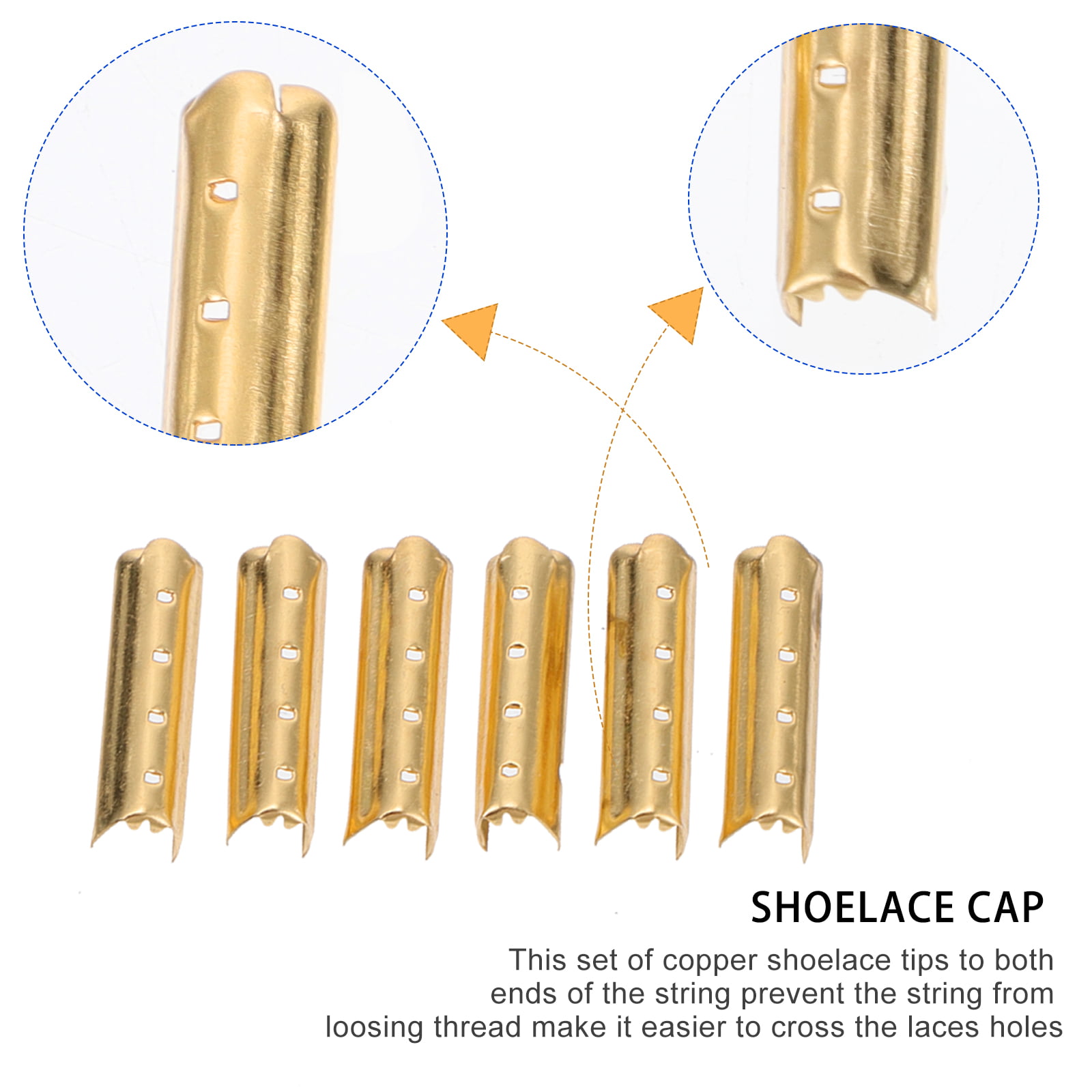 8PCS Noctilucence Shoelace Tips Decorative Shoelace Tip Shoe String End Caps