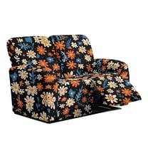 Xoenoiee Hippie Daisy Flower Leaves Print Recliner Covers, Stretch Reclining Chair Covers, Recliner Sofa Slipcovers Jacquard Recliner Couch Covers Furniture Protector Covers for Pet Kid