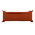 thumbnail image 6 of Laddha Home Designs Handwoven Flanged Cotton Lumbar Pillow Cover - 36" - Brown and White, 6 of 8
