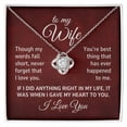 thumbnail image 2 of To My Wife, Though My Words Fall Short, Never Forget That I Love You Romantic Love Knot Necklace, 2 of 10