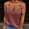 thumbnail image 2 of AWZXDE Cotton Tops for Women Fashion Solid Color Sleeveless Knitted Spaghetti Strap Cami Top, 2 of 6