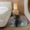 thumbnail image 3 of Gray Round Area Rug 4 FT, Non Slip Indoor Outdoor Rug, Retro Oil Painting Modern Abstract Art Aesthetics Washable Soft Circular Carpet Non-Shedding Floor Mat for Coffee Table Nursery Foyer Balcony, 3 of 9