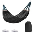 thumbnail image 1 of Wosthever Hamaca portátil para acampar al aire libre, de red de nailon súper suave y transpirable. carpas negro, 1 of 6