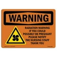 thumbnail image 1 of SignMission OS-WS-A-1218-L-12360 12 x 18 in. OSHA Warning Sign - Radiation Warning If You Could with Symbol, 1 of 1