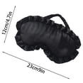 thumbnail image 3 of Krdevn Ruffled Satin Sleep Eye Mask Elastic Band Soft Breathable Light Blocking Comfort Blindfold Travel Airplane Nap Bedroom Overnight Stress Relief Sleep Aid Accessory, 3 of 7