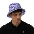 thumbnail image 4 of Sikiie pinkk flower crystal Skull Reflective Double-Sided Bucket Hat, Sun Hat, for Gardening, Beaching, Camping, Hiking, Fishing, 4 of 6