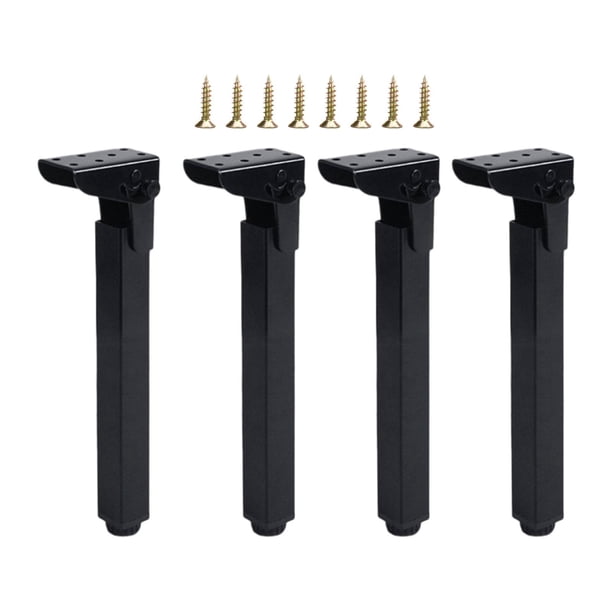 4 piezas de patas de mesa plegables con tornillos, soporte resistente, patas de muebles versátiles, 40 centímetros