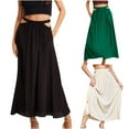thumbnail image 5 of Dvprdro Women's Fashion Hollow Long Skirts Summer Casual High Waist Flowy A Line Maxi Skirt, 5 of 5