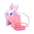 thumbnail image 2 of Ranliy Plush Bunny Easter Toys for Kids,Interactive Bunny with Sounds,Can Walk,Wag Tail and Twitch Nose with Remote Control Leash,Easter Basket Stuffers, 2 of 5