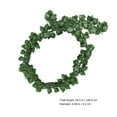 thumbnail image 2 of KALLORY Green Rattan Hanging Vine with Silk Leaves, Decorative Wall Hanging for Home, Party, Indoor and Outdoor Use, 2 of 6