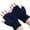 Navy Blue-2pairs, variant on 2 Pairs Winter Fingerless Gloves Half Finger Gloves Warm Stretchy Gloves with Finger Holes Women's Cold Weather Gloves