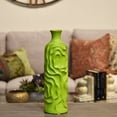 thumbnail image 2 of Urban Trends Collection 24448 Ceramic Round Cylindrical Vase With Neck & Wrinkled Sides, Medium - Green, 2 of 2