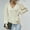 Beige, variant on Viikei Sweaters For Women Clearance Plus Size Pullover Sweaters For Women Loose Solid Color Waist Belted V-Neck Long Sleeve Tops