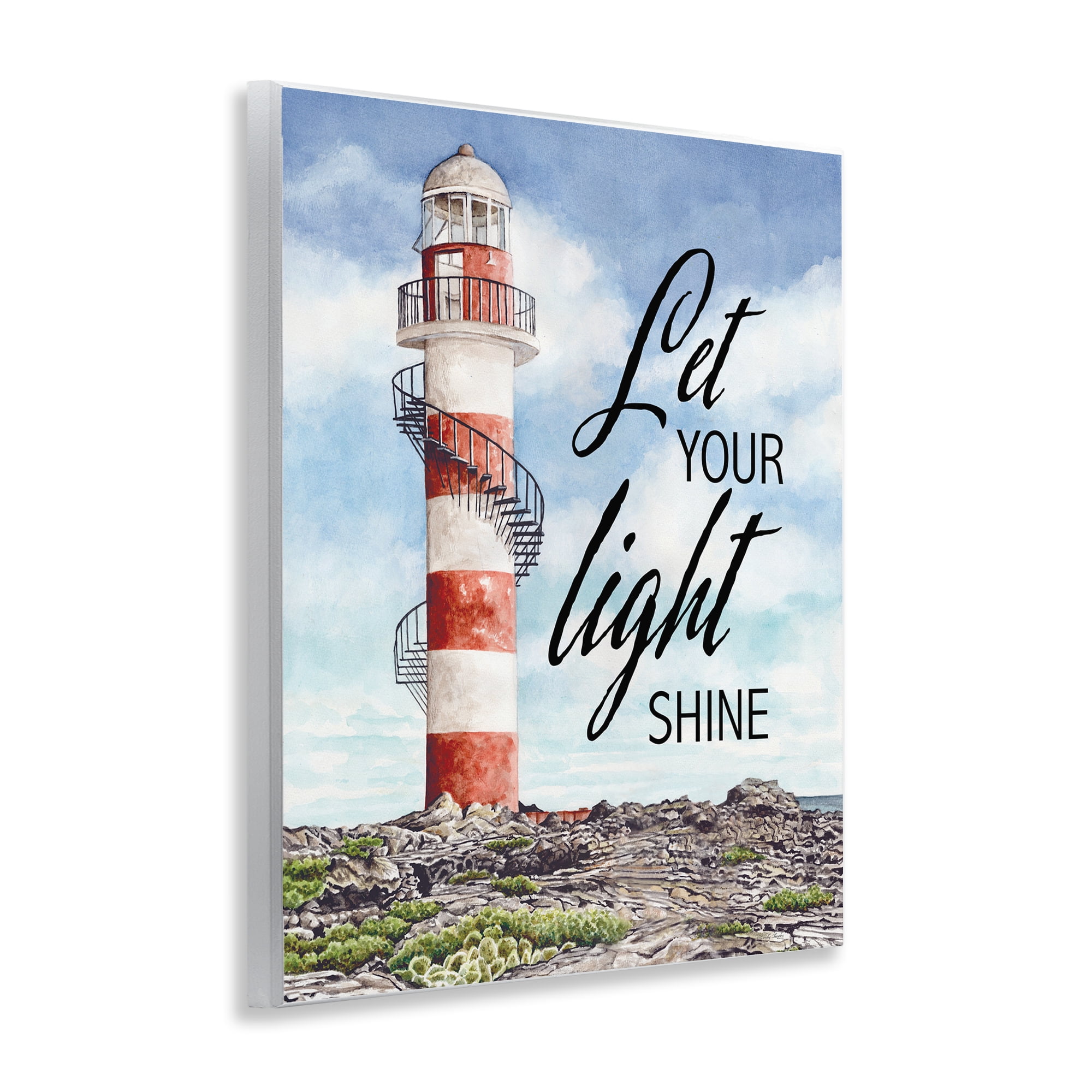 Stupell Industries Let Your Light Shine Beacon Wall Plaque Art, design by Cindy Jacobs