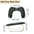 thumbnail image 5 of Unique Bargains Nail Arm Rest with 360° Rotating Phone Holder U Shaped Manicure Hand Rest Detachable Arm Rest for Nail Tech for Salons or Home Use Black, 5 of 7