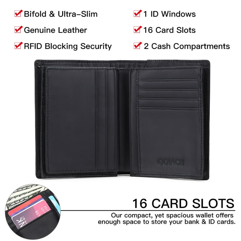 Women's Slim Bifold Card Wallets with RFID