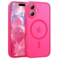 thumbnail image 1 of VENINGO Magnetic for iPhone 16 Case, Compatible with Mag-safe, Shockproof Protection Slim Non-Slip Translucent Matte Protective Phone Cover, Hot Red, 1 of 8