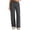 #A Dark Gray, variant on Women Dress Work Pants Solid Color Business Casual Stretchy Straight Wide Leg Pants Fall Winter Loose Fit Oversize High Waist Pants with Pockets for Women