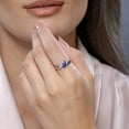 thumbnail image 3 of ANGARA Natural Tanzanite Twisted Ribbon Ring with Pave Diamond Accents in 14K Rose Gold for Women (Size-6x4mm) | December Birthstone, Anniversary, Jewelry Gift for Women | Natural Tanzanite Ring, 3 of 9
