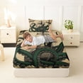 thumbnail image 4 of Feelyou Vintage Octopus Ship Anchor Twin Sheet Sets for Men Kids, Nautical Sea Sail Adventure Bedding, Beige, 3-Piece, 4 of 5