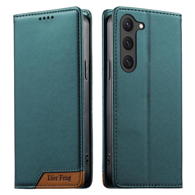 Wallet Case for Samsung Galaxy S23 with RFID Blocking, Magnetic Flip Cover, Card & Cash Slots Green