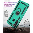 thumbnail image 5 of Galaxy A21 Case, Samsung A21 Case, with HD Screen Protector, FYBTO [Military Grade] Ring Car Mount Kickstand Hybrid Hard PC Soft TPU Shockproof Protective Case for Samsung Galaxy A21 (Red), 5 of 5