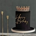 thumbnail image 2 of Cake Topper, Gold Acrylic Happy Birthday Style, 1 Piece Party Cake Decor, Children Birthday Celebration Dessert Table Decor for Kids Themed Birthday Party Supplies, 2 of 3
