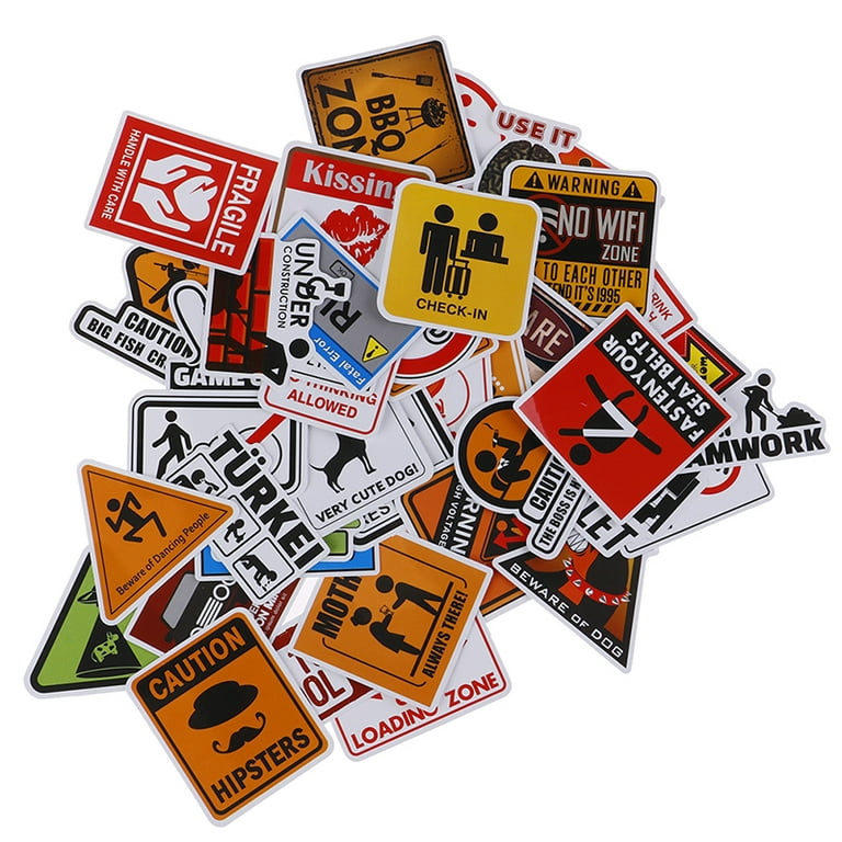 5Pcs/Set Warning Stickers Signs Security Work Safety Warning Labels  Water-Proof Oil-Proof Wall Machine Remind Tags Sticker