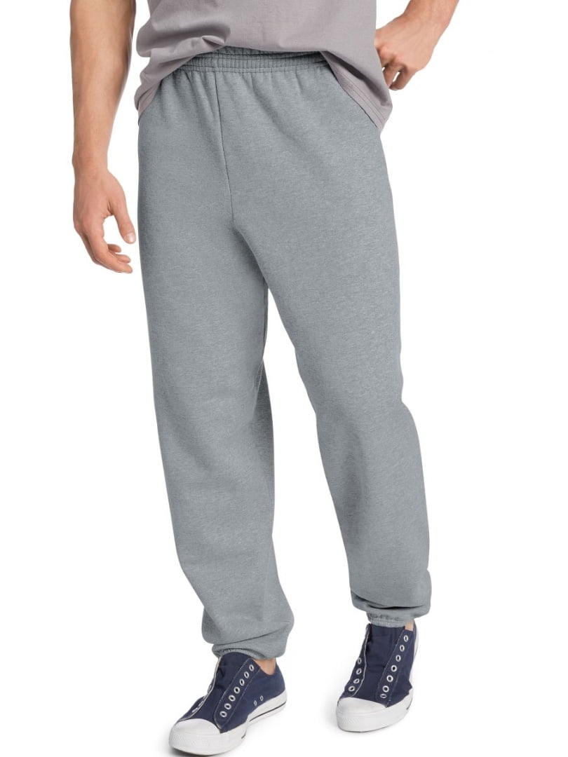 Hanes Men's ComfortBlend EcoSmart Sweatpants, Light Steel, Small ...