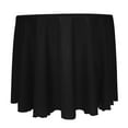 thumbnail image 1 of Ultimate Textile Reversible Shantung Satin - Majestic 108-Inch Round Tablecloth Black, 1 of 4