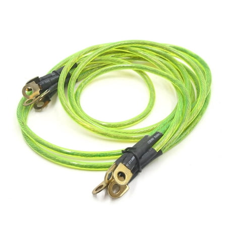 5-Point Battery Grounding Earth Cable Wire System Kit Green for Car