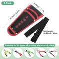 thumbnail image 3 of Funda de podadora de jardín Uxcell de 6 piezas, funda de tijeras de podar de lona con soporte para cinturón, funda de podadora de mano [Rojo-Negro], 3 of 7