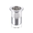 thumbnail image 3 of Unique Bargains M8 Rivet Nuts Aluminium Alloy Knurled Flat Head Threaded Insert Nut Silver 25 pcs, 3 of 5