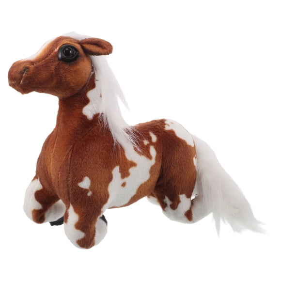 WHAMVOX Petit Cheval en Peluche Brun Clair Lot de 1 Stimule l'Imagination pour Décoration Intérieure