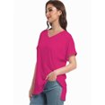 thumbnail image 5 of Women's Tshirts Casual V Neck Short Sleeve Loose Summer Tunic Tops, 5 of 6