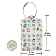 thumbnail image 2 of Rocae Hello Summer Cat for Leather Luggage Baggage Tags ID Label Privacy Cover ID Label with Stainless Steel Loop and Address Card, 2 of 5