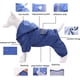 thumbnail image 3 of Chubasquero impermeable para perros, chaqueta impermeable para perros, impermeable, pequeño, con capucha, poncho para gatos de 4 patas (XL, azul), 3 of 5