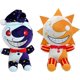 thumbnail image 2 of Sundrop and Moondrop Plush Toy, Sun and Moon Stuffed Animal,Clown Figure Cartoon Plush for Fans Birthday Gift (2PCS), 2 of 3