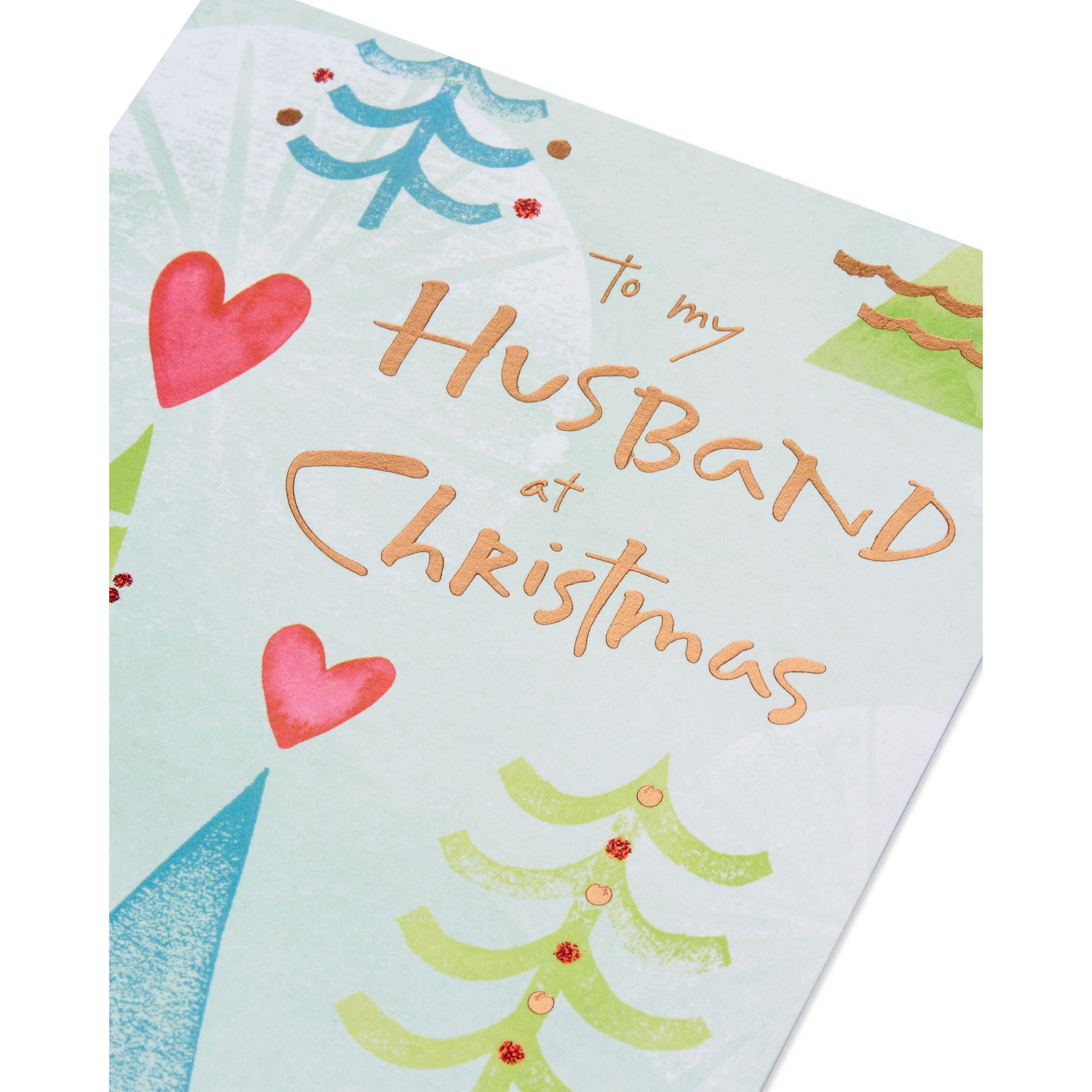 American Greetings Christmas Card for Husband (Christmas Trees)